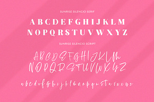 Sunrise Silencio Font Duo