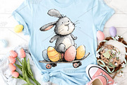 Quirky Easter Bunny Clipart Bundle, an Illustration by Canvas Craft (Thumbnail 5 of 6)