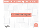Note Taking Printable Paper Template, a Stationery Template by Templatables (Thumbnail 8 of 10)