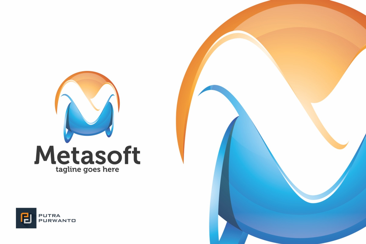 Metasoft / 3D Letter M - Logo, a Branding & Logo Template by putra_purwanto