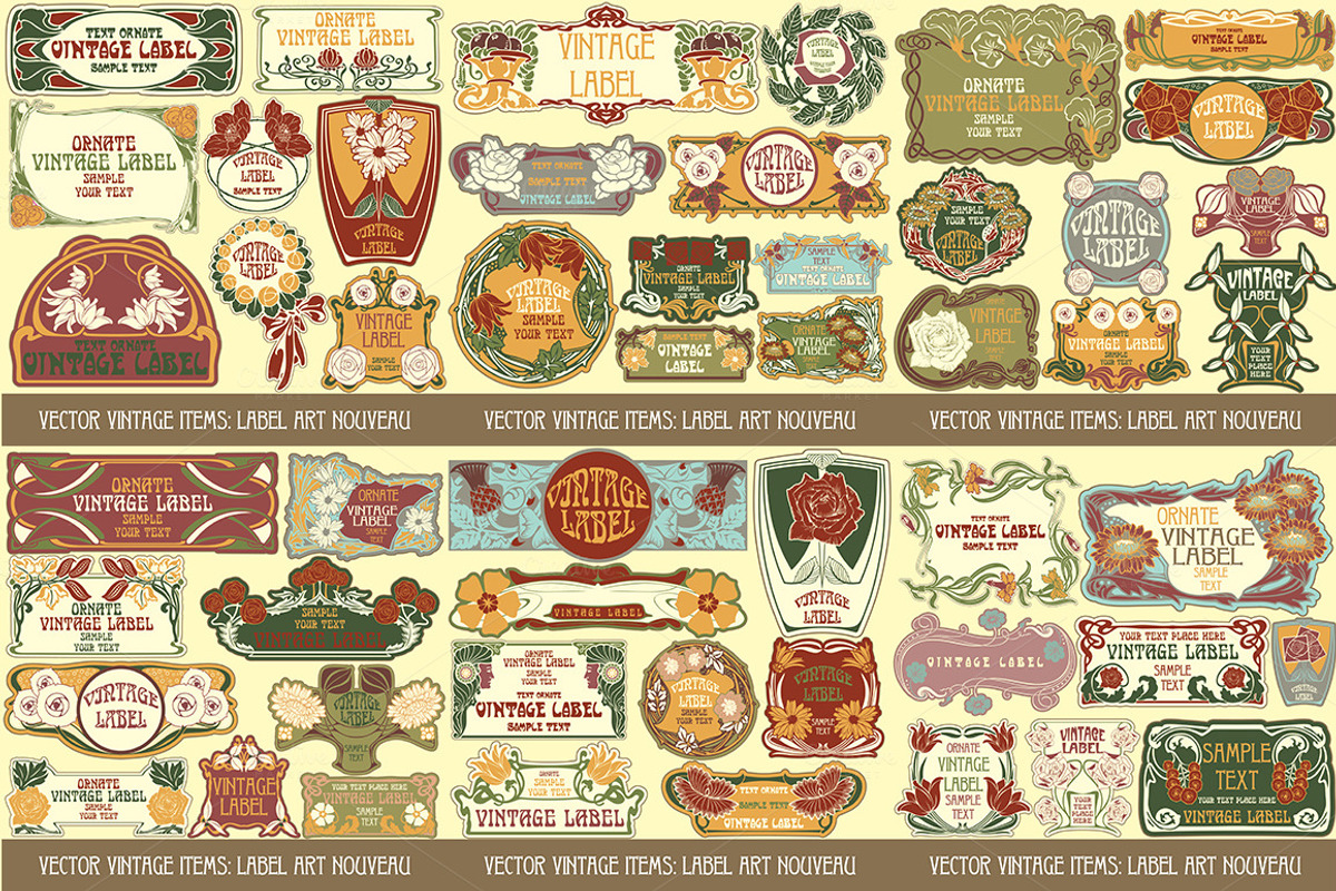 Covers Art Nouveau - mega set, a Decorative Illustration by Stanislav Kharchevskyi (Photo 5 of 10)