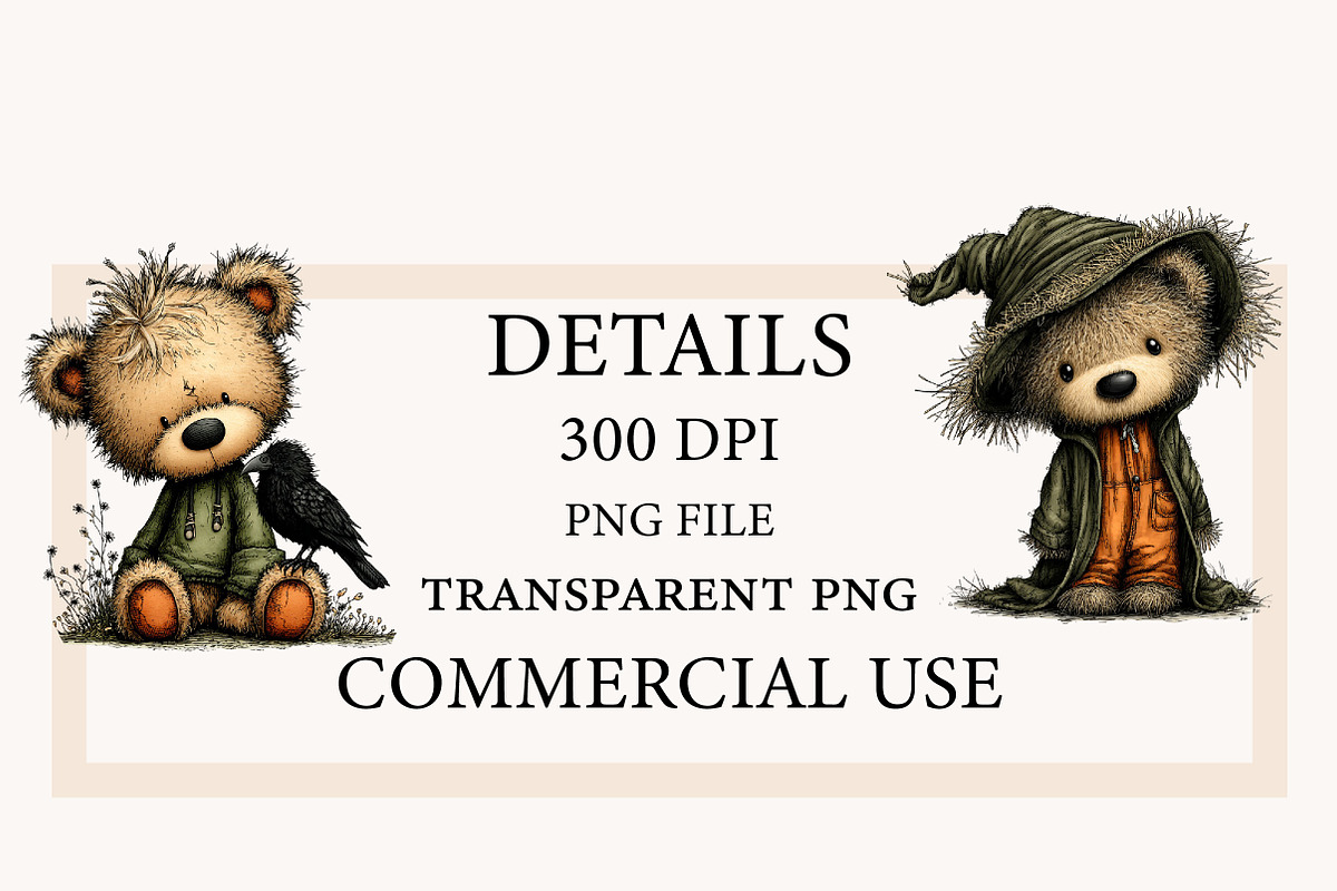 Whimsical Halloween Teddy Bear, a Seasonal Illustration by Designworld (Photo 4 of 7)