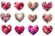 Valentine Floral Heart Clipart, an Illustration by Designworld (Thumbnail 2 of 5)