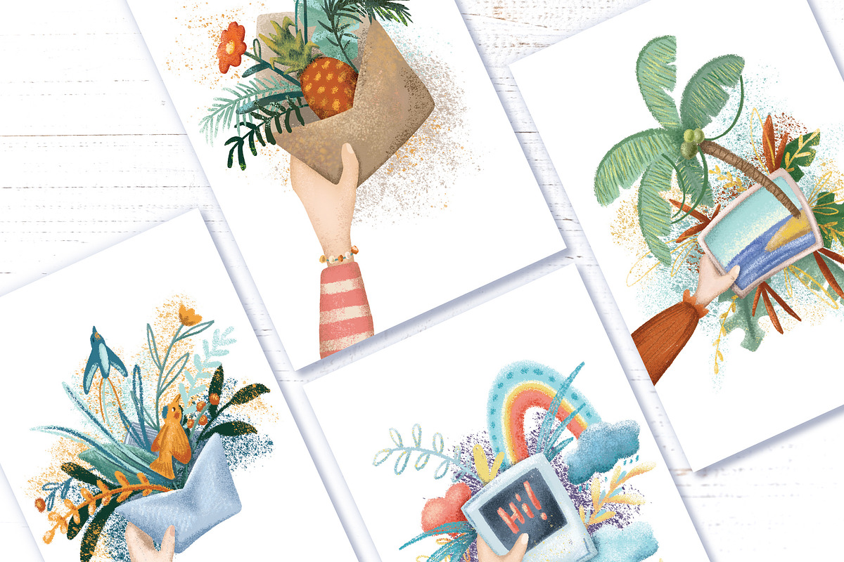 All Occasion Handdrawn Silent Card Set