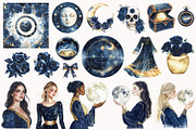 Celestial Glamour, a Decorative Illustration by PeDe Designs (Thumbnail 4 of 15)
