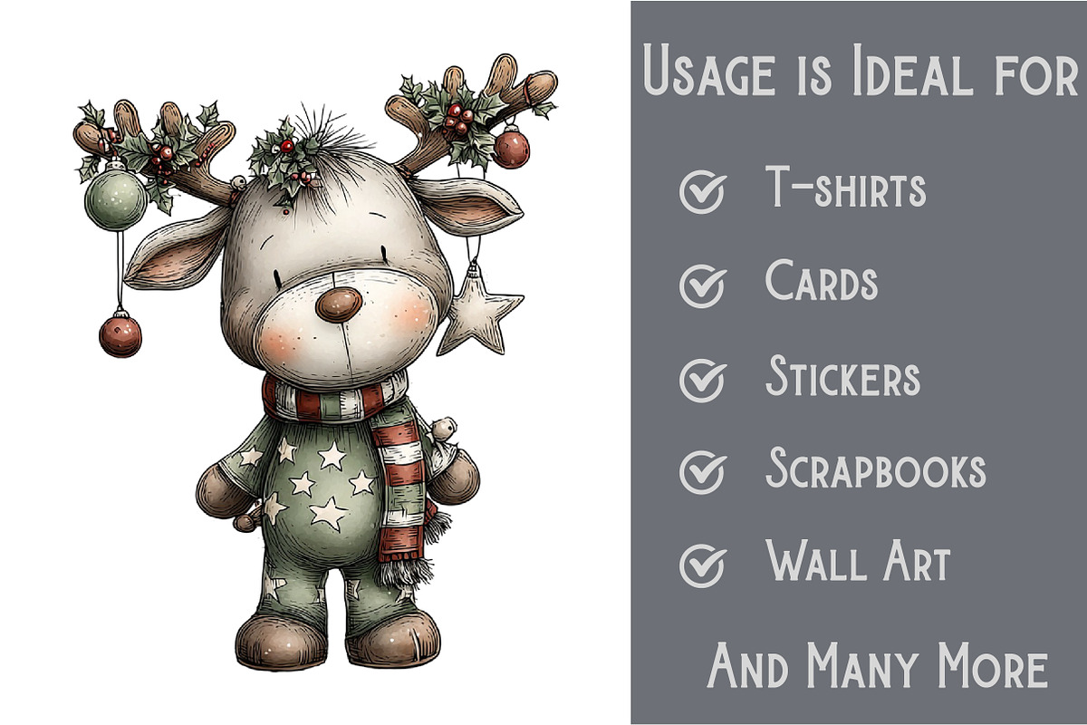 Watercolor Christmas Clipart, an Illustration by Pixels.Craft (Photo 3 of 6)