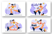 10 Handball Sports Illustration, a Sport Illustration by denayunebgt (Thumbnail 2 of 4)