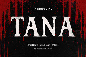 Tana Horror Display Font, a Serif Font by GRVS Studio