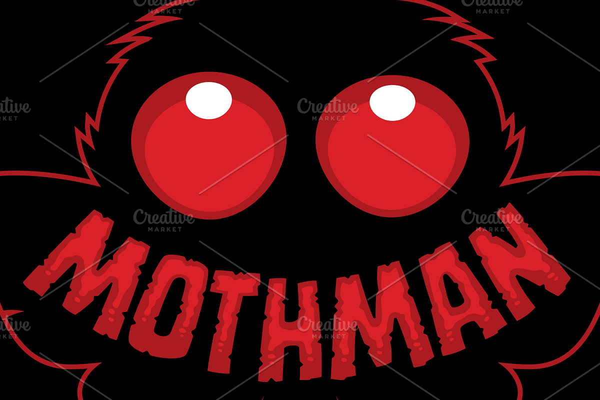 Red-Eyed Mysterious Mothman Cryptid, an Illustration by Schwegel Illustration (Photo 3 of 3)