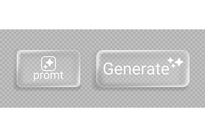 Generate AI prompt buttons set, a Technology Illustration by art PVP - market