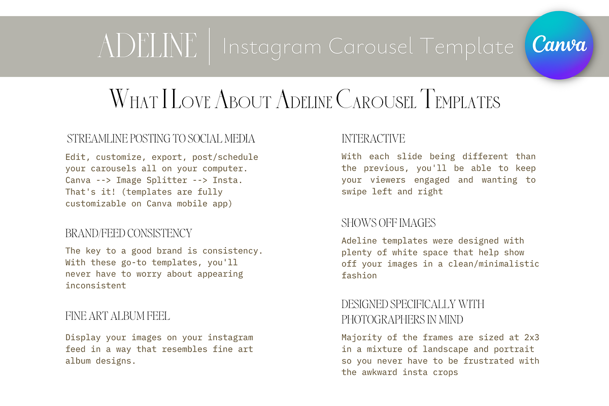 Adeline | IG Carousel Template, a Social Media Template by Studio Annie Louise (Photo 7 of 7)