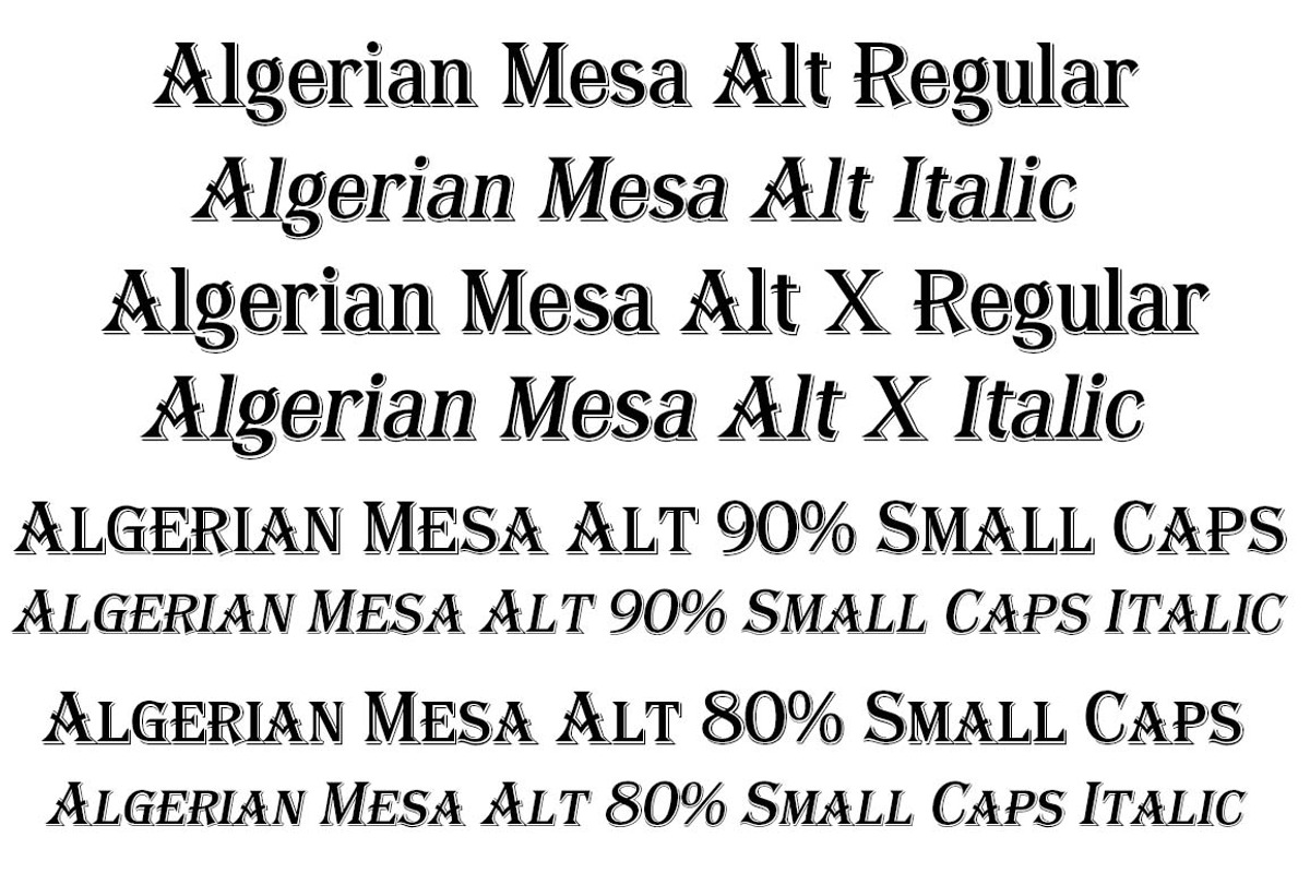 Algerian Mesa Alt Set, a Font by FontMesa (Photo 4 of 4)