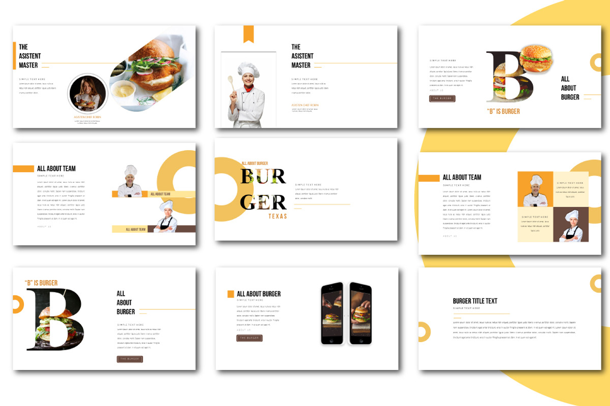 BURGER Powerpoint Template, a Presentation Template by Rocket Template