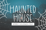 HAUNTED HOUSE Spooky Halloween Font, a Sans Serif Font by Blush Font Co. (Thumbnail 1 of 6)