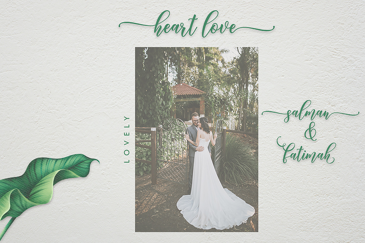 Heart love, a Script Font by Amarlettering (Photo 3 of 5)