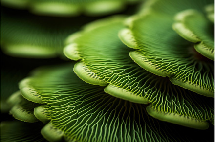 Intriguing Green pattern mushrooms, a Nature Photo by Ylivdesign