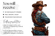 Western Cowboy Portrait clipart, a Person Illustration by ThatsDesignArt (Thumbnail 2 of 10)