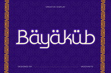 Bayakub Creative Display Font