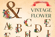 Watercolor Vintage Romantic Flowers, an Object Graphic by Kate Creative Studio (Thumbnail 6 of 10)