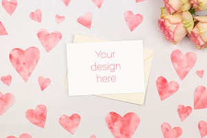 Valentine's Day Card Mockup PSD