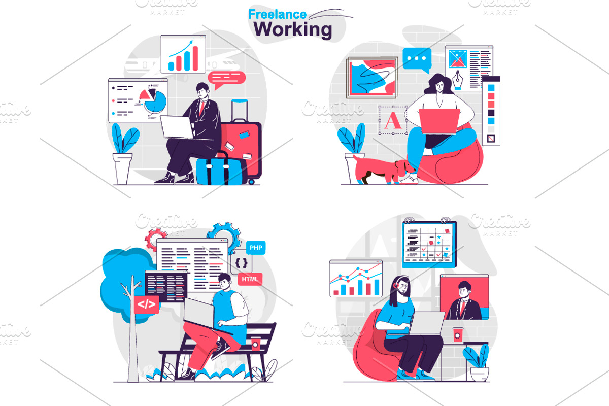 Flat Design Concept Illustrations, a Finance Illustration by alexdndz (Photo 19 of 42)