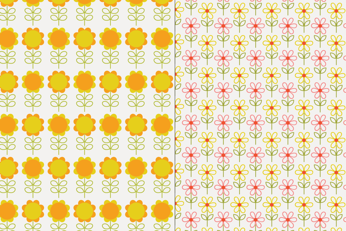 Seamless Floral Geometric Patterns preview 5