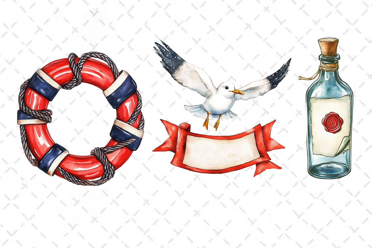 Vintage Nautical Clipart, an Illustration by Dream Creation (Photo 5 of 5)