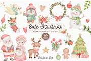 Cute Christmas Watercolor, a Seasonal Illustration by Estúdio Lin (Thumbnail 2 of 8)