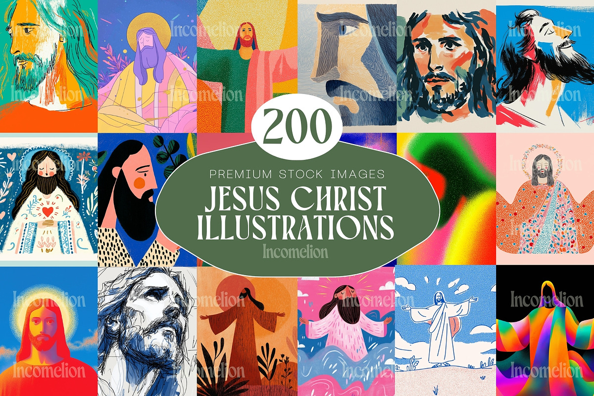 200 Jesus Christ Illustrations, a Person Illustration by Incomelion (Photo 1 of 20)