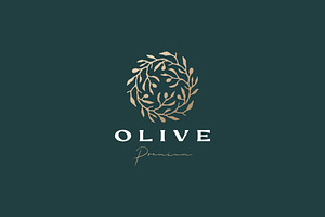 olive wreath sophisticated aesthetic, a Branding & Logo Template by VASTARD STUDIO