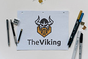 Horned Guy Head Viking Pirate Logo, a Branding & Logo Template by jongcreative (Thumbnail 2 of 3)