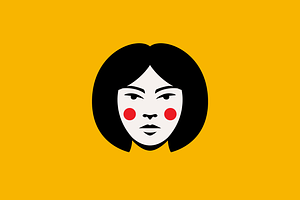 beauty japanese woman face logo, a Branding & Logo Template by devastd