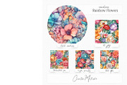 Rainbow Flowers Seamless Patterns, a Texture Graphic by Creative Matrix82 (Thumbnail 2 of 4)