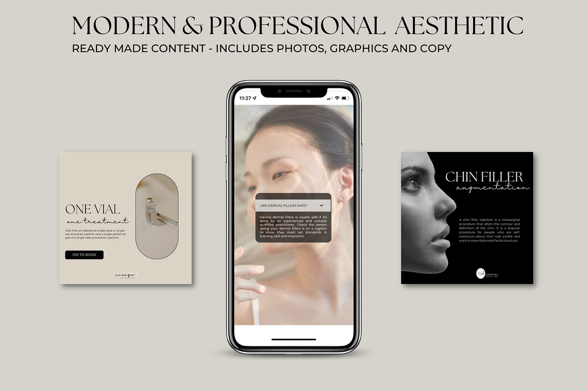 PREMIUM Botox & Fillers 2 Canva, a Social Media Template by Studio Suvelle (Photo 3 of 10)
