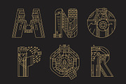 Rulers (vector letters and numbers), a Symbol Font by Ognjen Pajic (Thumbnail 6 of 9)