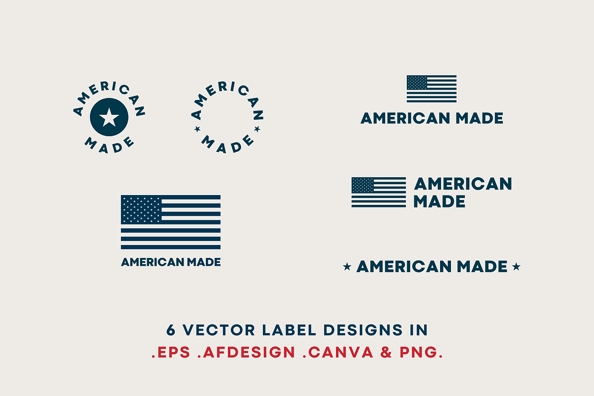 American Made Label Pack, an Object Graphic by Michael Peretti Studios (Photo 4 of 5)