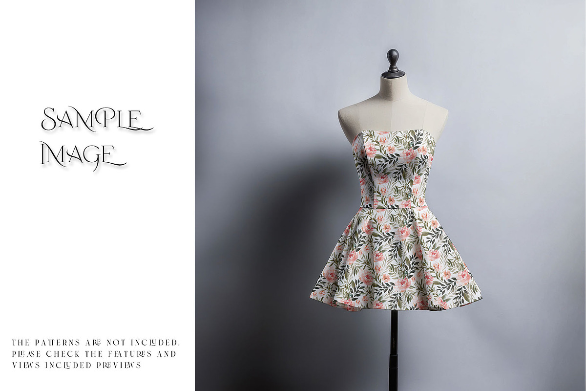 Women's Strapless Mini Dress Mockups, a Product Mockup by mock-ups (Photo 8 of 17)
