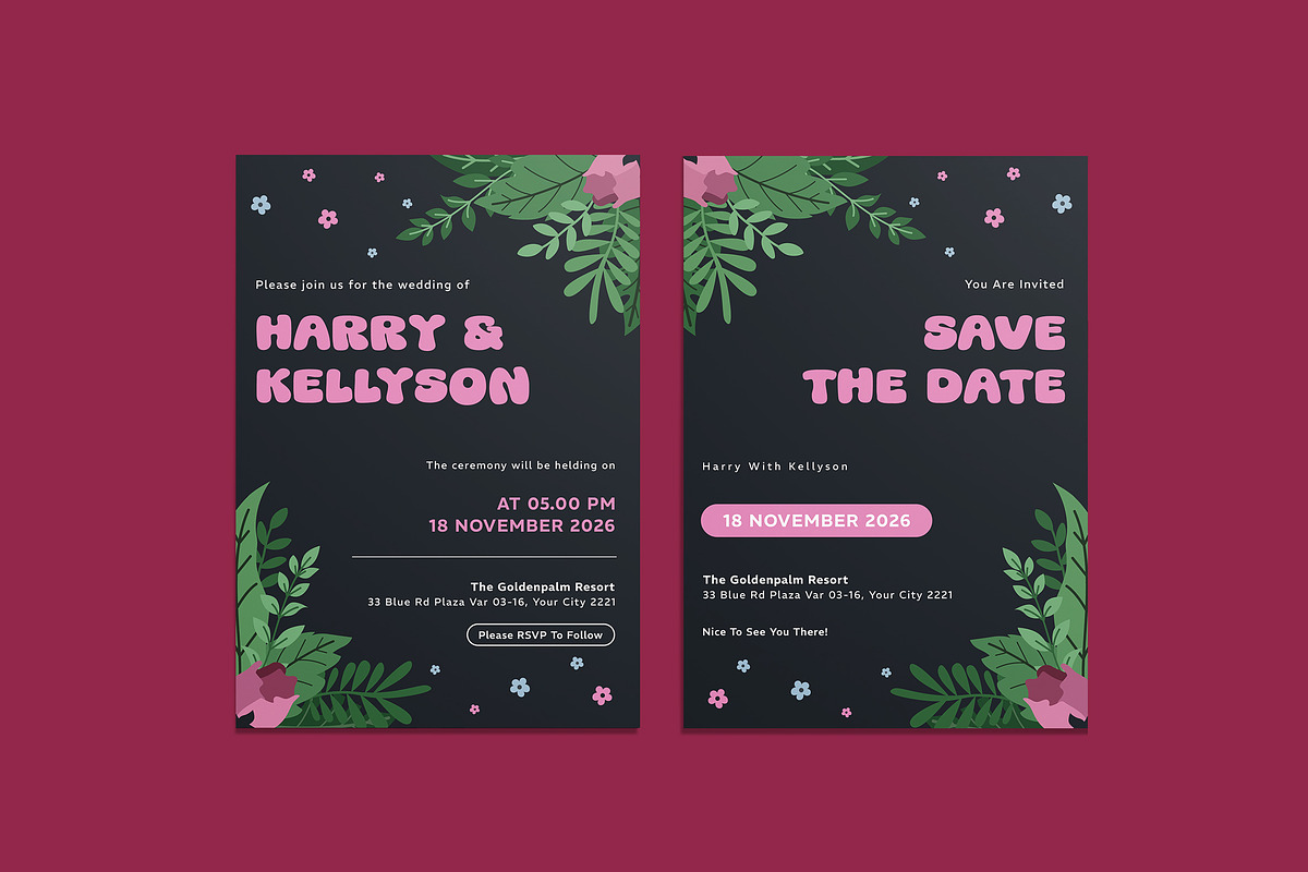 Classical Wedding Invitation, an Invitation Template by iDoodle Studio (Photo 1 of 4)
