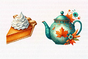 Kawaii Cozy Fall Autumn Clipart, an Illustration by CreationArt (Thumbnail 5 of 5)