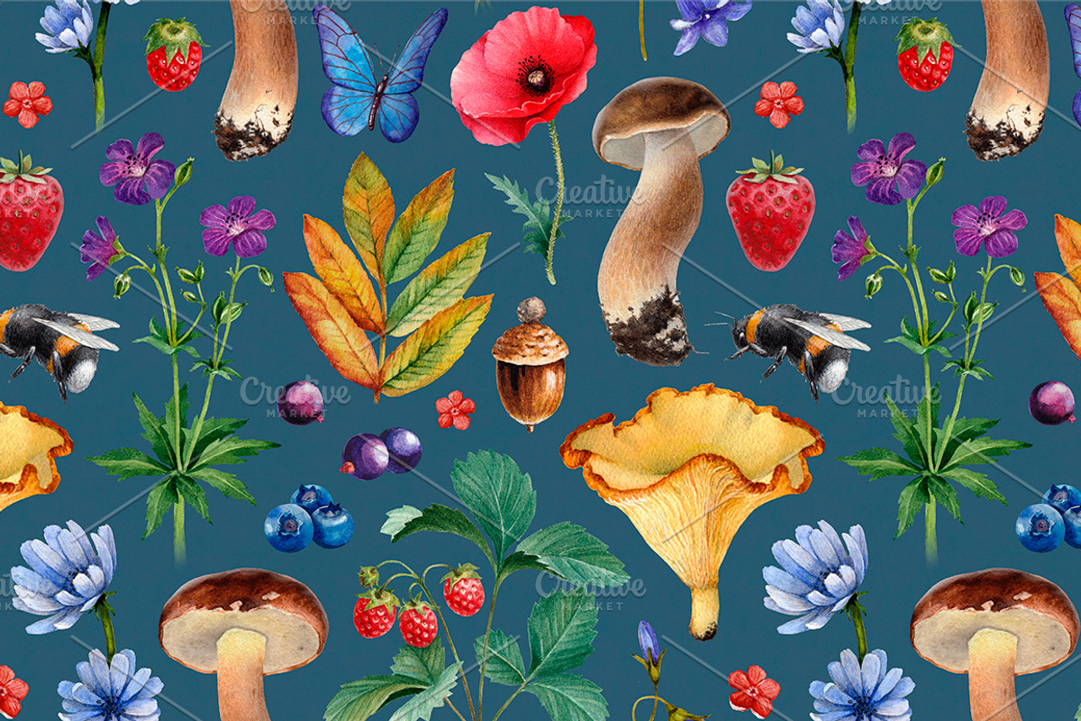 Summer nature illustrations kit, a Texture Illustration by Sundra (Photo 7 of 7)