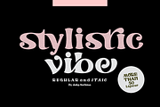 Stylistic Vibe, a Sans Serif Font by Joko Setiono (Thumbnail 1 of 21)