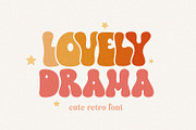 Lovely Drama Cute Groovy Font, a Handwritten Font by BarcelonaShop (Thumbnail 1 of 10)