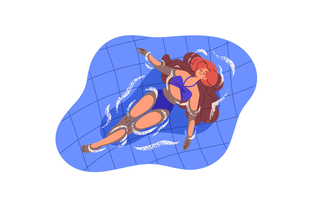 People in swimming pool set, banners, a Sport Illustration by PaperTrident (Photo 6 of 11)