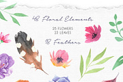 Bohemian Flowers & Feathers, a Work Illustration by SOVA (Thumbnail 2 of 8)