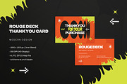 Rouge Deck - Thank You Card, a Print Template by StreaksideStd (Thumbnail 1 of 3)