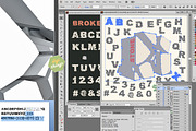 Cracked stone Alphabets, a Blackletter Font by Digithings (Thumbnail 3 of 3)