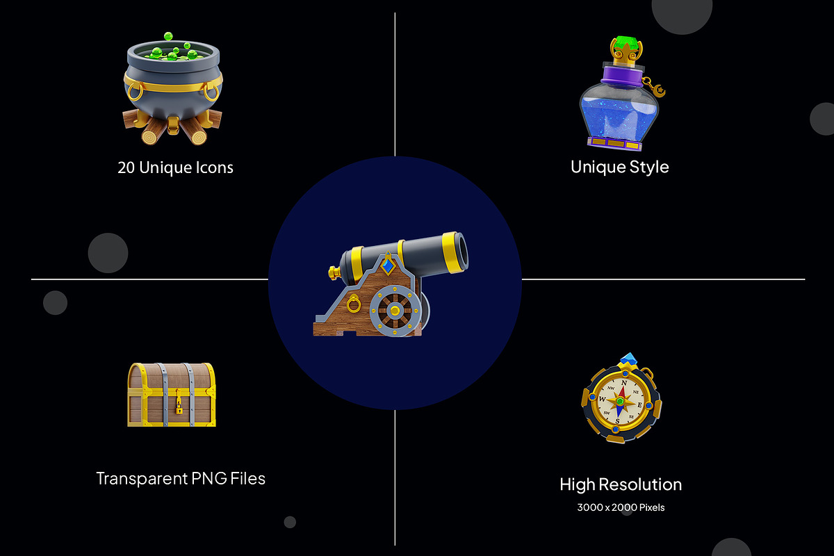 3D Game Asset Icon Pack, an Object 3D Model by novia99design (Photo 2 of 6)