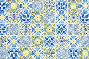 Portuguese Tiles Digital Papers Set2