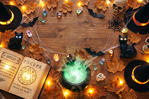 halloween frame with space for text