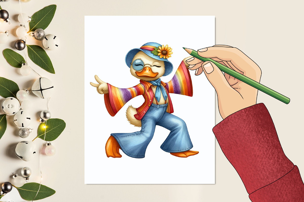 Quirky Duck Sublimation Clipart, a Graphic by designcity5 (Photo 4 of 5)